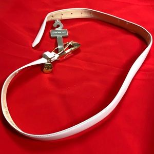 Jones New York ivory large leather belt. NWT!